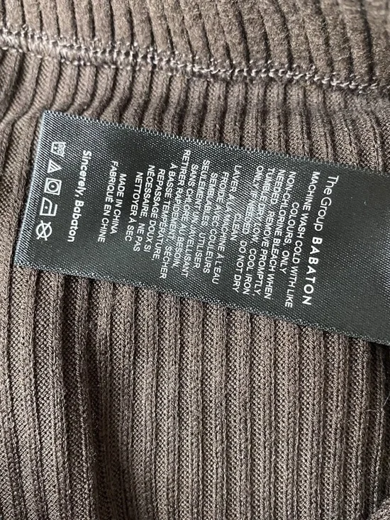 ARITZIA The Group by Babaton Pants Ribbed Flare Brown Soft Size M Loungewear - Picture 7 of 13